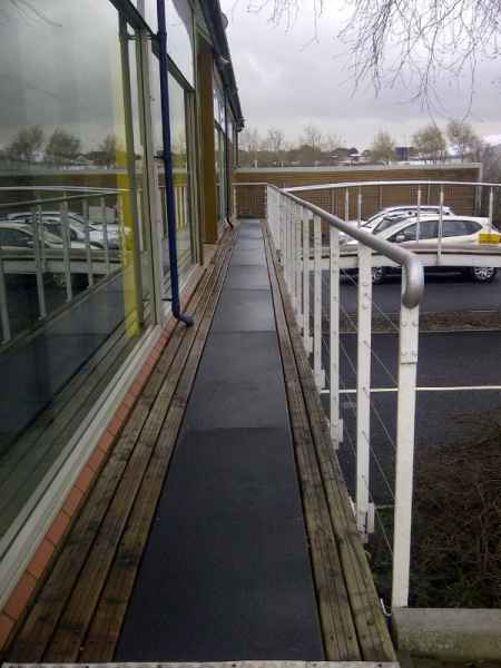 Non Slip Floor Sheets on Wooden Walkway