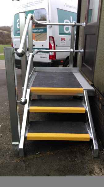 Anti Slip Stair Treads on External Steel Stairs