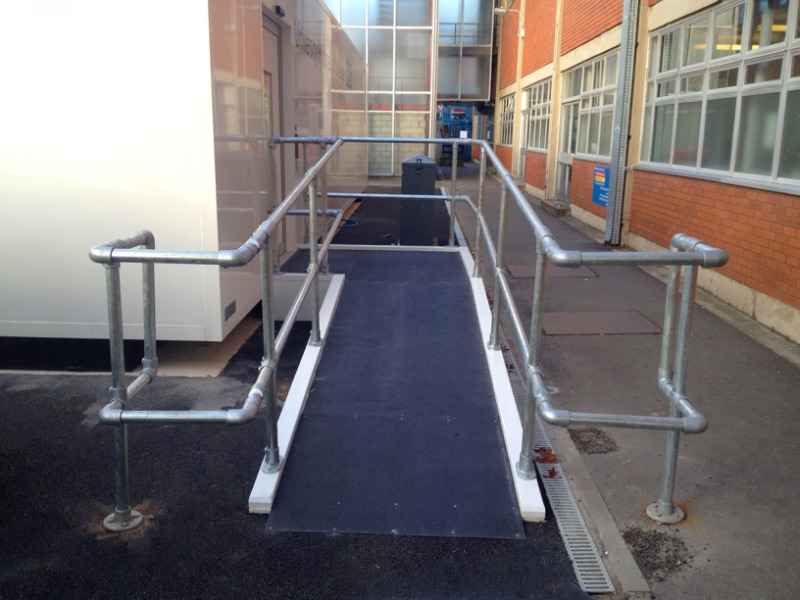Black GRP Floor Sheets on Ramp