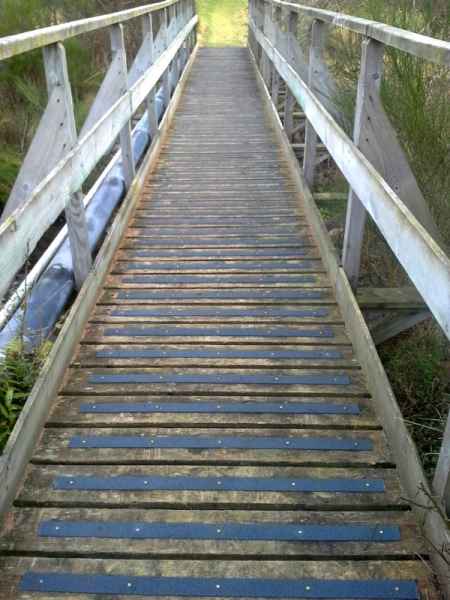 Decking Strips on Woodland Walkway Bridge