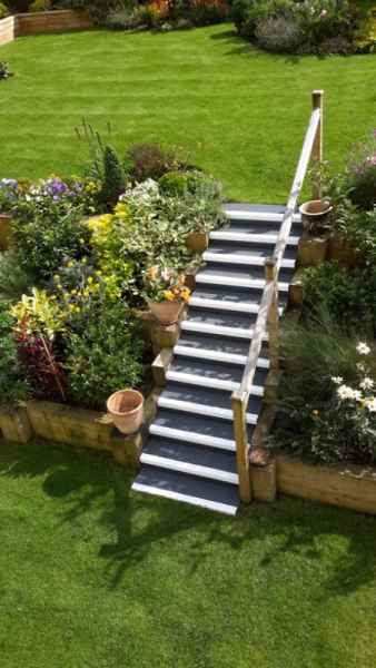Anti Slip Stair Treads on Garden Staircase