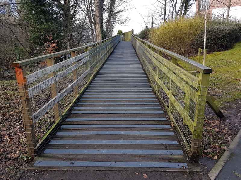 Decking Strips on Slippery Footbridge