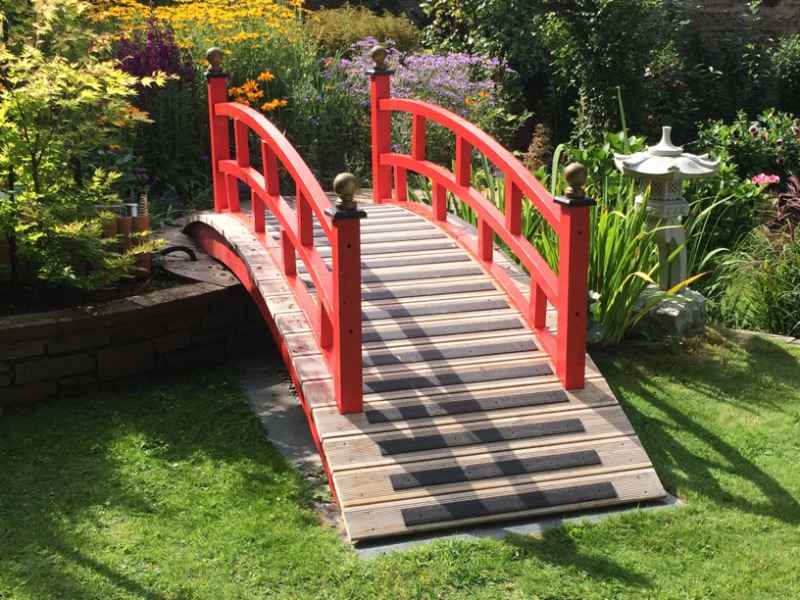 Anti Slip Decking Strips on Garden Bridge Feature