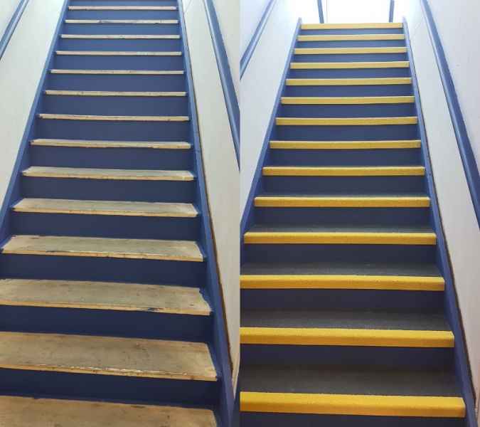 Non Slip Staircase Treads Installation