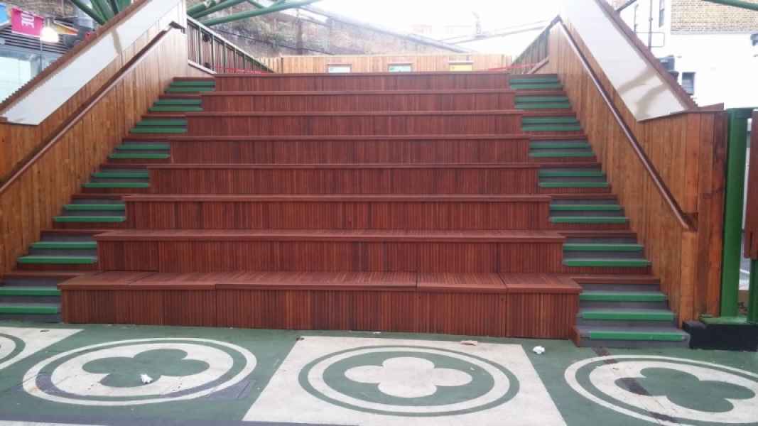 Green GRP Stair Nosing on Auditorium Staircase
