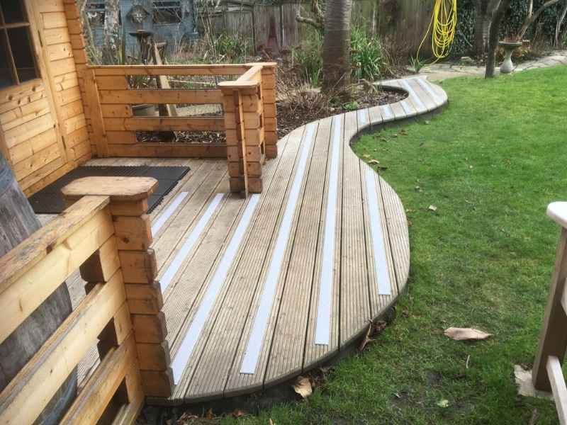 Non Slip Decking Strips on Funky Garden Decking