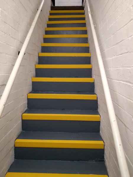 Alan H - Anti Slip Stair Nosing Yellow on Stairs