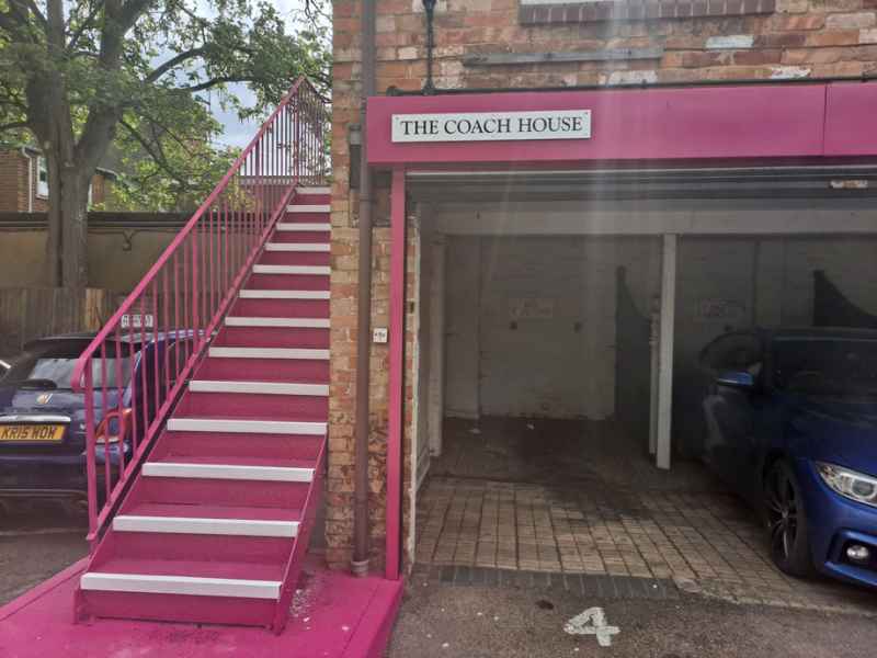 Panacea Property Services - Anti Slip Stair Nosing White on Metal Stairs