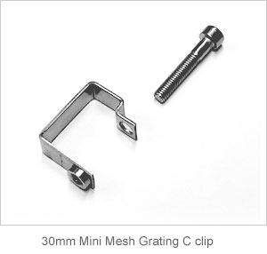 C Clip for 30mm GRP Grating thickness panel.