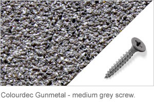 Colourdec Gunmetal - medium grey screw.