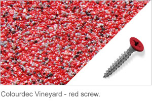 Colourdec Vineyard - red screw.