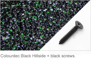 Colourdec Black Hillside - black screw.