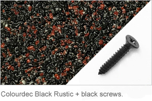 Colourdec Black Rustic - free black screws.