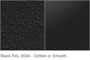 Black RAL 9004 - Gritted or Smooth finish