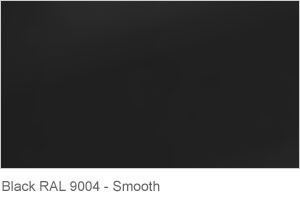 Stair Riser Plates - Black, smooth finish.