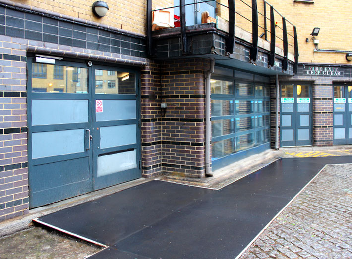 theatre stage door path make safer with anti slip sheets 2