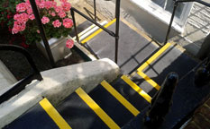 Photo gallery - extra deep stair tread landing covers.