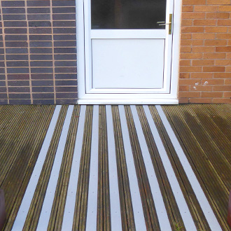 Non-slip strips for safer doorways and entrances.