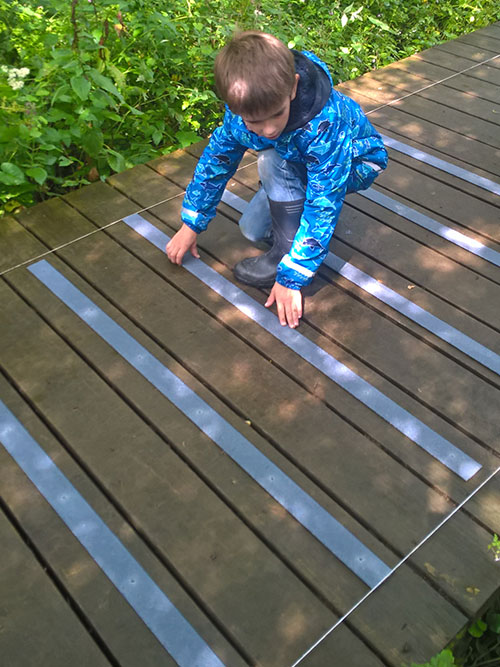 Fitting non slip strips, pre-drilled with matching screws is childsplay!