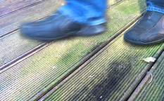 Slippery decking problem - our anti slip solution...