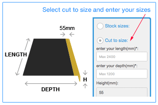 Extra Deep Stair Treads - cut to your sizes.
