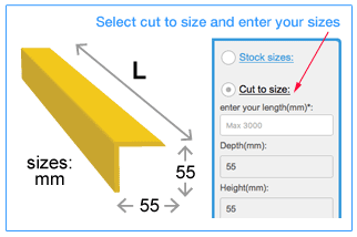 Stair Nosing - cut to your sizes.