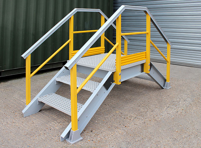 GRP grating access platform systems are suitable for industrial and commercial environments.