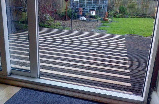 Non slip decking strips garden decking area, home DIY installation.