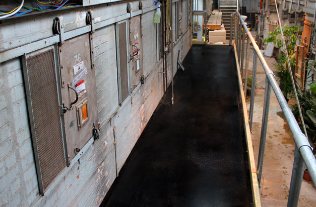 Anti slip GRP gritted sheets for gangways walkways safety.