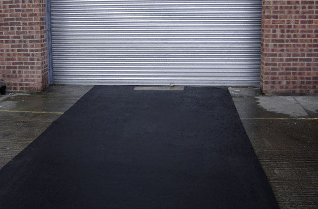 Anti-slip floor sheets loading bay, garage driveway installation.