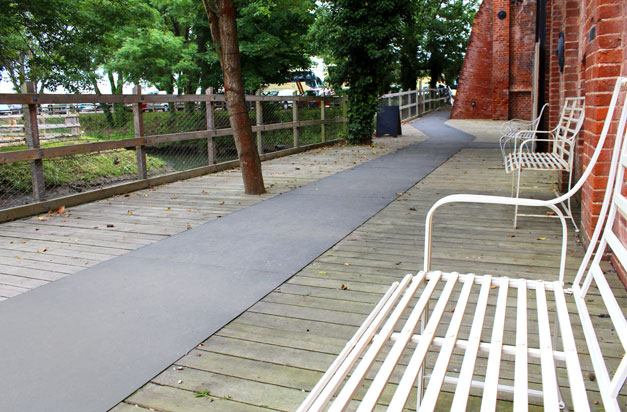 Anti-slip floor sheets create safer pathways and walkways in public spaces.