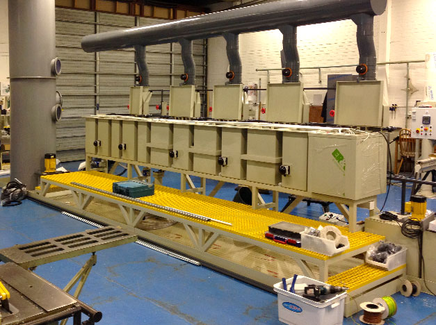 Factory machinery platform with GRP Grating installation.