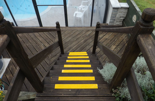 Stair Nosings pool side steps installation - quick and easy to install.