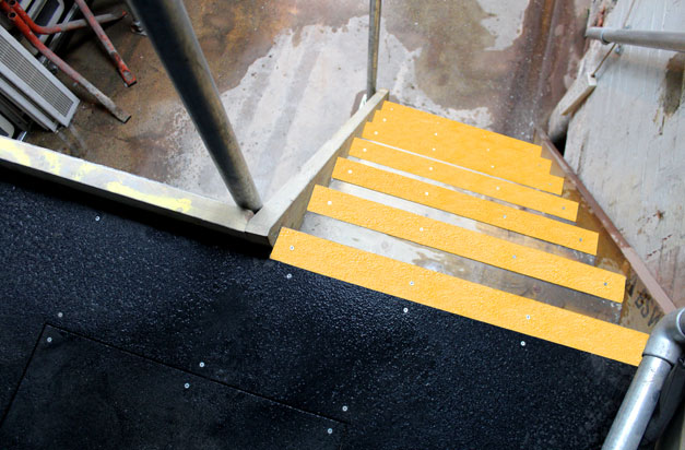 Anti slip stair nosings london zoo reptile house installation.