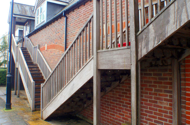 Anti slip stair nosings wood timber stairs installation.