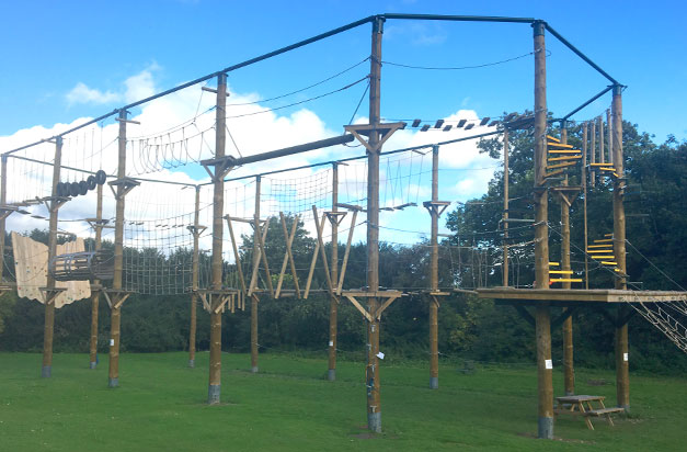 Anti-slip stair nosing helps get a grip on adventure playground stairs.