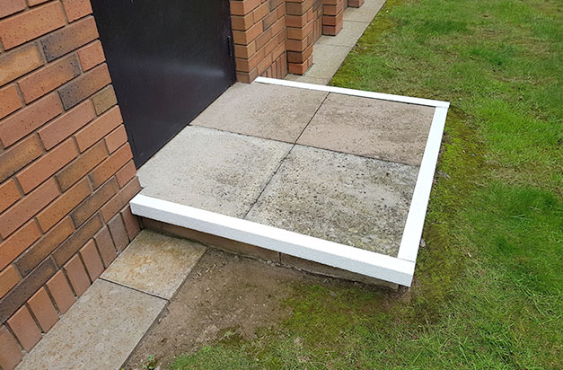 DDA compliant white nosings protect as well as highlight step edges.