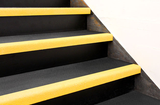 Anti slip stair treads offer a superior slip resistant and hard wearing surface.
