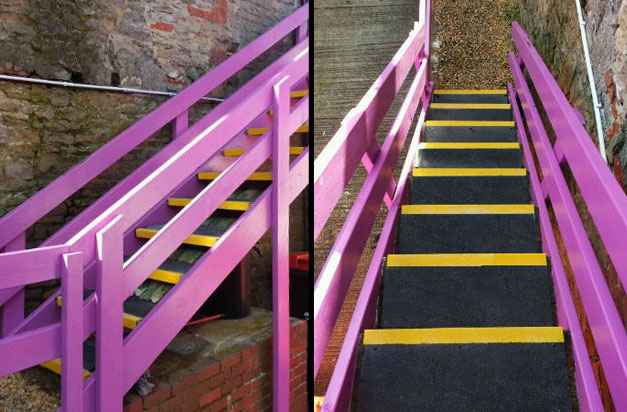 Stair Treads exceptional slip resistance in wet, oily and icy conditions.
