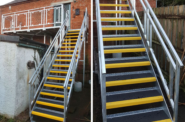 “Anti-slip stair treads installed for our client's stairs. Our client was very satisfied with the finishing result of refurbishing of their balcony and stairs.” M Stelmasiak.
