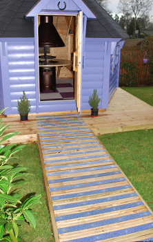 Non-slip decking strips colourdec summerhouse.