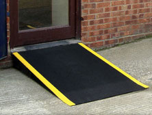 Anti-slip floor sheets for ramps
