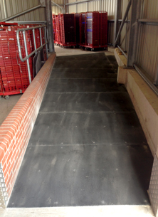 Non-slip floor sheets factory floor.