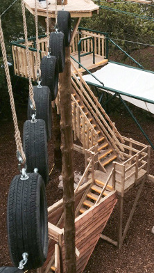 Non-slip nosing adventure playground.