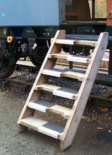 Anti-slip stair treads railway train steps.